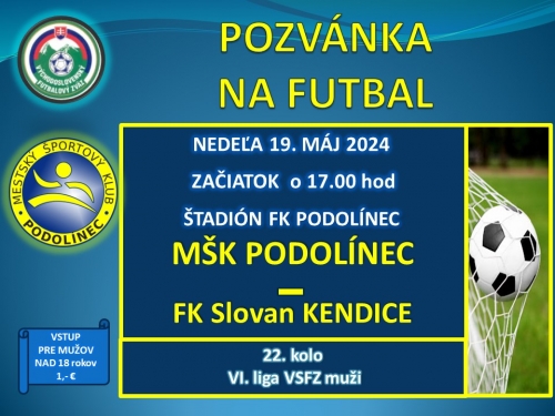 Pozvánka na futbal 